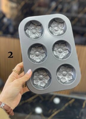 قالب کیک مافین ۶ خانه تفلون 💥 - Image 3