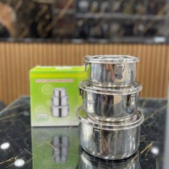 ظرف غذای 3 تکه استیل قفل دار💥