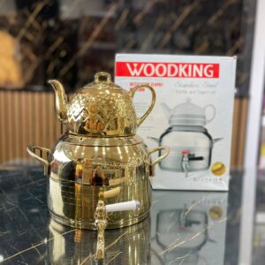 کتری قوری کف چدن طلایی💥