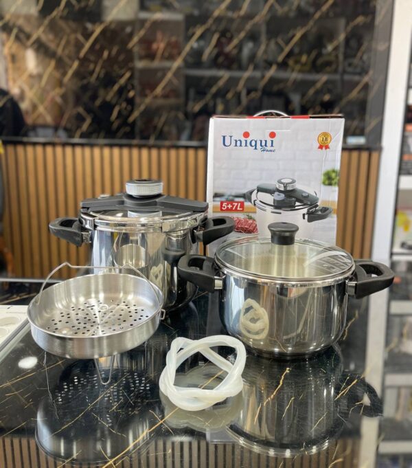 زودپز دوقلو رو گازی اصل Uniquiمدل DSTC22
