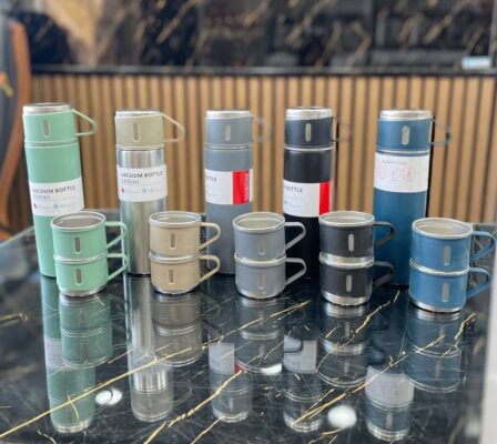 فلاسک استیل دوجداره لیوان‌دار