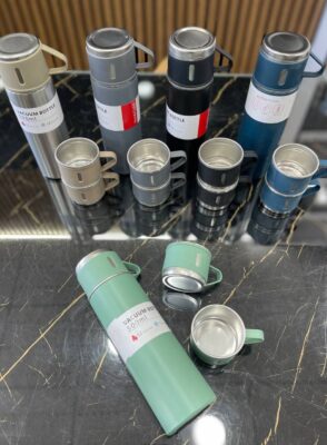 فلاسک استیل دوجداره لیوان‌دار - Image 2