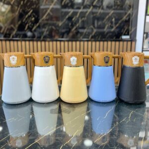 فلاسک فانتزی دکمه وسط طرح چوب💥