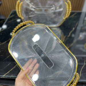 سینی لبه طلایی آکرولیک