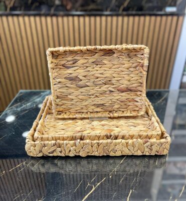 سینی 3تایی حصیری - Image 2