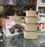 سرویس قابلمه 10پارچه Zano💥 مدل آجری ZA-1079 - Image 2